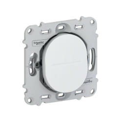 Schneider Electric - Ovalis S260206 - bouton poussoir à fermeture - 10A - à - ss plaque de finit. Blanc