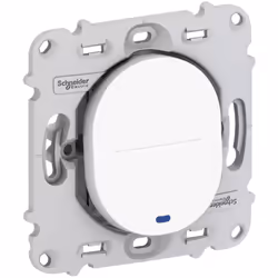 OVALIS POUSSOIR A FERMETURE LED 230V CABLÉE 10A SANS PLAQUE SCHNEIDER S261276 Poussoir à fermeture Ovalis de chez Schneider I ...