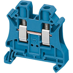 Schneider Electric - Borne à vis passant 2 points 6mm² bleu schneider NSYTRV62BL