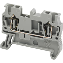 Schneider Electric - Borne à ressort passant 2 points 2,5mm² gris schneider NSYTRR22