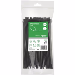 Collier de serrage en nylon Ø4 à 49mm Ce collier de câblage Noir fabriqué par Schneider Electric dispose d'un diamètre de ser ...
