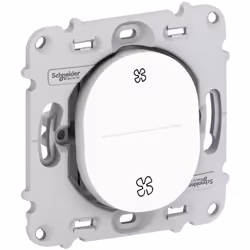 OVALIS INTERRUPTEUR VMC 2 POSITIONS SANS PLAQUE SCHNEIDER S261233 Commande VMC Ovalis de chez Schneider Elle permet la comman ...