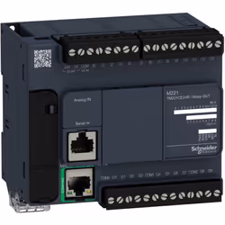 Automate Schneider Modicon M221 - 24 entrées sorties TOR - Alimentation 100 à 240Vac Le contrôleur TM221CE24R de chez Schneid ...
