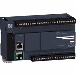 Automate Modicon M221 - 40 entrées sorties - Alimentation 100 à 240Vac Le contrôleur TM221CE40R de chez Schneider Electric es ...