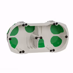 Boîte d'encastrement SCHNEIDER Electric étanche à l'air - Double - Ø 67 mm Profondeur 40 mm - IMT35247 - Pour installation sa ...