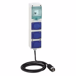 Description générale Coffret de chantier Kaedra Schneider avec 3 prises, conçu pour une utilisation en extérieur. Il est pré- ...