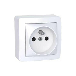 Schneider Electric - ALB62273P alrea prise de courant 2 pôles + terre à connexion rapide, blanc