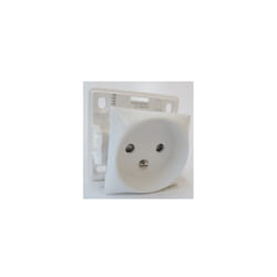 Schneider Electric - Prise 2P (sans terre) saillie blanc polaire sans cadre connexion à vis alrea schneider ALB61270P