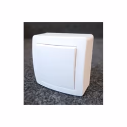 Poussoir a fermeture 6A saillie complet avec cadre blanc polaire ALREA SCHNEIDER ALB62053P Appareillage saillie complet avec  ...
