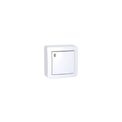 Schneider Electric - Interrupteur va et vient lumineux (forte luminosite) blanc polaire en saillie complet (mecanisme + cadre) serie Alrea schneider