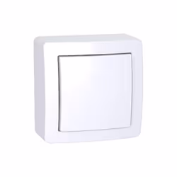 Alréa, Obturateur avec cadre saillie, blanc polaire. Couleur: Blanc polaire Hauteur: 62 mm Largeur: 62 mm