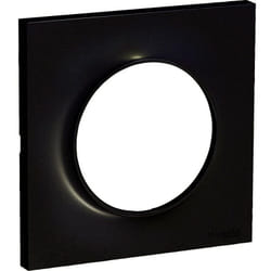 Schneider Electric - Odace Styl, plaque Anthracite 4 postes horiz./vert. entraxe 71mm (S540708)