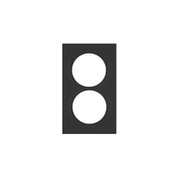 Schneider Electric - Plaque Odace Styl Schneider 2 postes vertical entraxe 57mm Finition: Anthracite