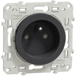 Schneider Electric - odace prise de courant 2P+T anthracite a vis connexion a vis schneider S540039