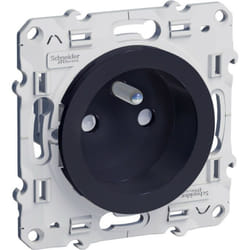 Schneider Electric - Odace, prise de courant 2P+T Anth., à vis, connexion rapide, spéciale rénovation (S540049)