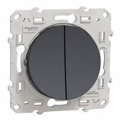 Double va-et-vient ODACE à connexion rapide anthracite - SCHNEIDER ELECTRIC - S540214