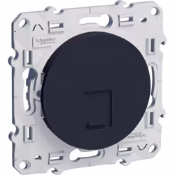Prise RJ45 Odace anthracite Schneider Electric, sans connecteur, fixation griffes ou vis