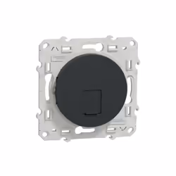 Odace - prise de communication simple - anthracite - RJ45 (8 contacts) Cat.6 A