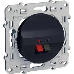 Schneider Electric - Odace prise haut parleur 1 sortie Anthracite (S540487)