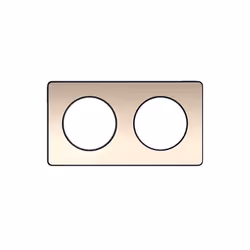 Odace - Touch - plaque - anthracite et bronze brossé - 2 postes horizontal 71mm 2 postes vertical 71mm - H 85mm - L 156mm - P ...