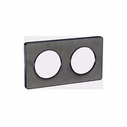 Description du produit Odace - Touch - plaque - anthracite et ardoise - 2 postes horizontal 71mm | 2 postes vertical 71mm - H ...
