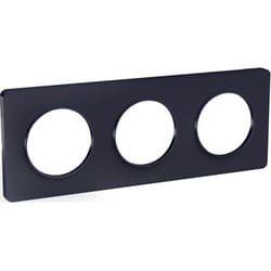 Schneider Electric - Odace Touch, plaque Anthracite 3 postes horiz. ou vert. entraxe 71mm (S540806)