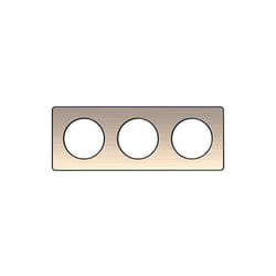 Schneider Electric - plaque odace touch - 3 postes - bronze brossé - liseré anthracite - 71 mm