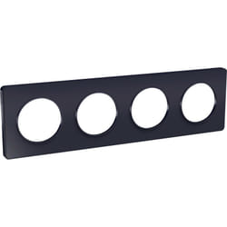 Schneider Electric - Odace Touch, plaque Anthracite 4 postes horiz. ou vert. entraxe 71mm (S540808)