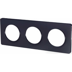 Schneider Electric - Plaque triple Odace touch, anthracite liseré anthracite
