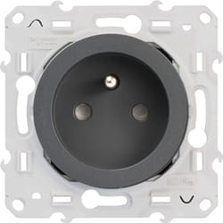 Schneider Electric - Prise de courant 2P+T anthracite à vis - Odace - Schneider