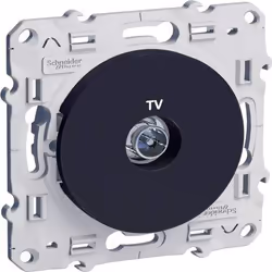 Prise TV à vis anthracite Odace La gamme d'appareillages Odace de Schneider Electric est une gamme design et colorée couvrant ...