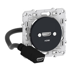 Schneider Electric - Odace - prise hdmi type a - Anthracite - prise femelle / câble femelle arrière (S540462)