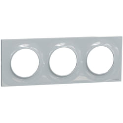 Schneider Electric - Odace Styl plaque Sable 3 postes horizontaux ou verticaux entraxe 71mm (S520706B1)