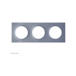 Plaque Odace Styl Schneider 3 postes Finition: Gris