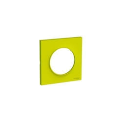 plaque schneider electric odace styl - 1 poste - vert chartreuse