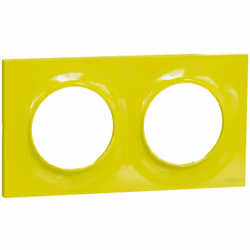 ODACE STYL PLAQUE VERT CHARTREUSE 2 POSTES HORIZONTALE OU VERTICAUX ENTRAXE 71MM SCHNEIDER S520704H Plaque Odace Styl vert ch ...