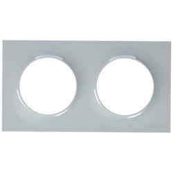 SCHNEIDER ELECTRIC Plaque de finition 2 postes Odace grise