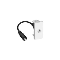 Schneider Electric - Prise jack 3.5mm femelle-preconnectorisee 1 module blanc polaire mécanisme 22x45mm sans support ni plaque altira