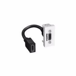 Prise HDMI preconnectorisee 1 module blanc polaire mécanisme 22x45mm sans support ni plaque ALTIRA SCHNEIDER ALB44373 Couleur ...