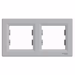 Cadre double horizontal - SCHNEIDER ELECTRIC - Asfora - Aluminium - 2 postes - IP20