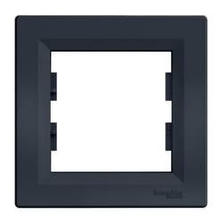 Plaque de finition - SCHNEIDER ELECTRIC - Asfora - Anthracite - 1 poste horizontal - IP20