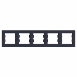Cadre de finition - SCHNEIDER ELECTRIC - Asfora - 5 postes horizontaux - Anthracite - IP20