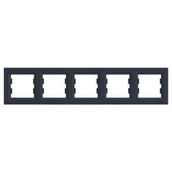 Cadre de finition - SCHNEIDER ELECTRIC - Asfora - 5 postes horizontaux - Anthracite - IP20