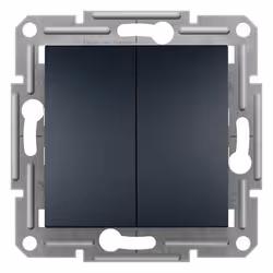 Interrupteur va-et-vient double - Schneider - Asfora - Anthracite - 10 AX - Encastré