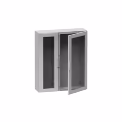 Armoire polyester 1000x1000x320mm grise RAL7035 avec porte vitrée IP65 SCHNEIDER NSYPLA10103TG Arm pol 1000x1000x320 IP65 vit ...