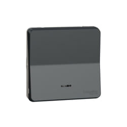 Schneider Electric - Bouton-poussoir gris lumineux led composable mureva styl, IP55 et IK08 Ref.MUR35127