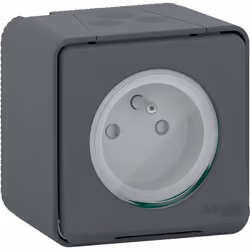 prise de courant blanc saillie mureva styl ip55 ik08/prise de courant blanc saillie mureva styl ip55 ik08+prise de courant bl ...