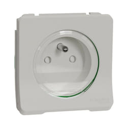 Schneider Electric - Mureva Styl - Prise courant 2P+T - composable - IP55 IK08 - connex auto - blanc (MUR39133)