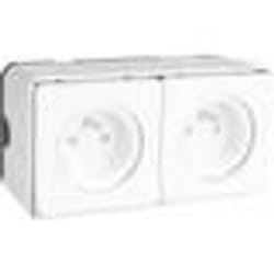 Double prise de courant - SCHNEIDER ELECTRIC - Mureva Styl - IP55 - IK08 - blanc