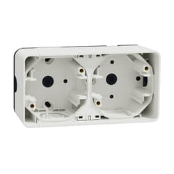 Schneider Electric - boîte saillie mureva styl schneider 2 postes - horizontal - blanc MUR39914